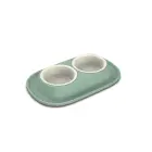 Rubber double diner with plastic bowls Ø 9,5 cm, dif.colors — Foto 5
