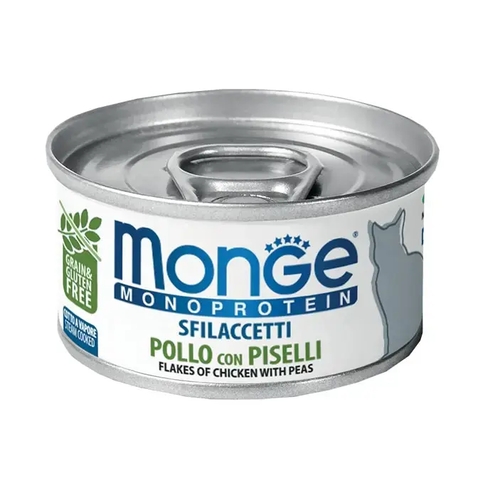 Monge Cat Monoprotein Flakes Chicken with Peas 80 g