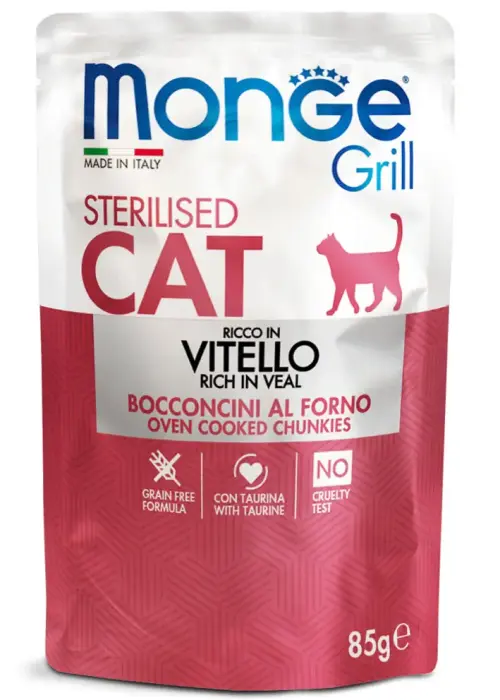 Monge Cat Grill Pouch Sterilised Chunkies