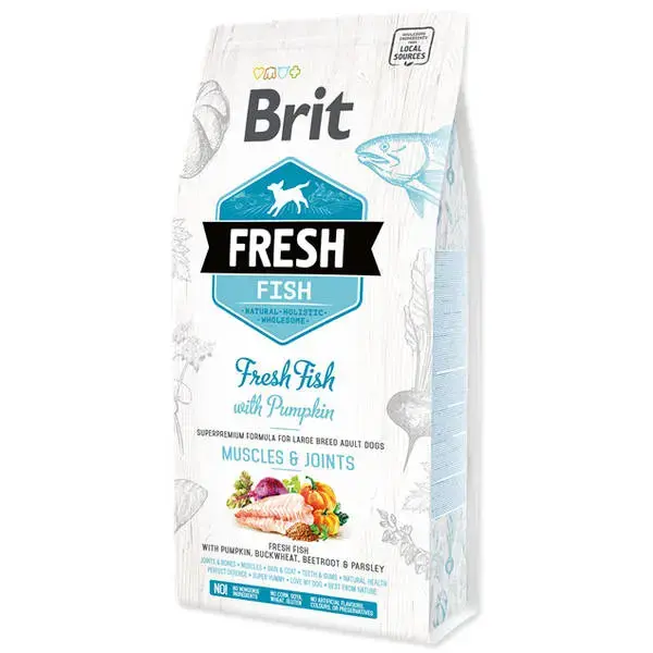 Brit Fresh Fish with Pumpkin Adult Large 2,5 kg barība suņiem