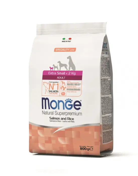 Monge Dog Extra Small Adult Monoprotein Salmon with Rice 0,8 kg