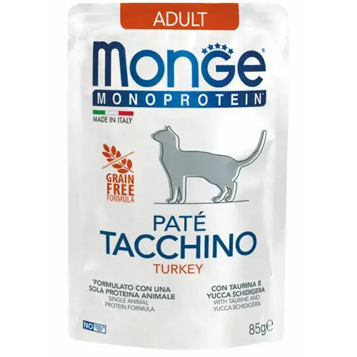 Monge Cat Monoprotein Pouch Adult Pate Turkey 85 g