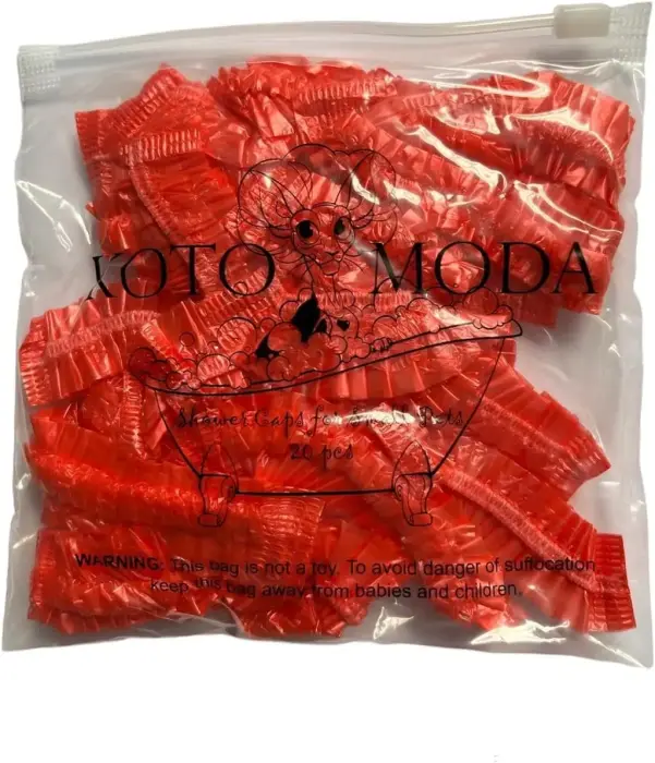 KOTOMODA Dušas cepurītes maziem mājdzīvniekiem 20 gab (oranž.)