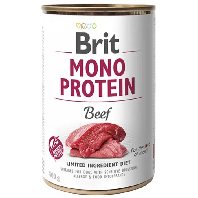 BRIT CARE wet Mono Protein Beef 400 g konservi suņiem