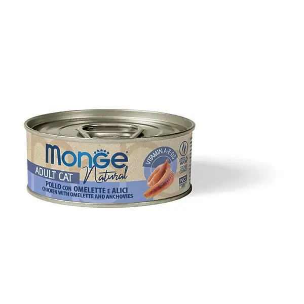 Monge Cat Natural Chicken with Omelette and Anchovies 80 g