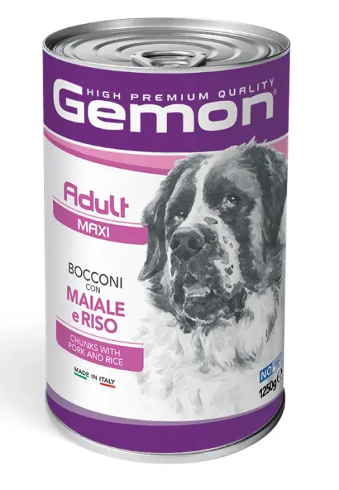 Gemon Dog Maxi Adult Chunks with Pork and Rice 1250 g