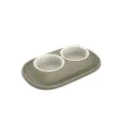 Rubber double diner with plastic bowls Ø 9,5 cm, dif.colors — Foto 4