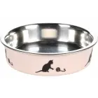 Flamingo metāla bļoda kaķiem BELLA rozā  d 11,5cm 180 ml — Foto 1