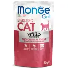 Monge Cat Grill Pouches Multipack Sterilised Veal, Cockerel, Trout 12x85 g — Foto 4