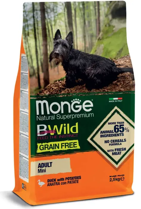 Monge Dog Grain Free Mini Adult Duck with Potatoes 2,5 kg