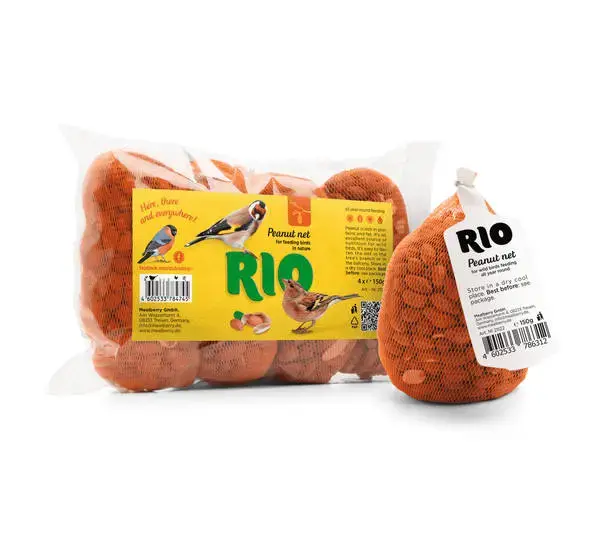 RIO Peanut net 4x150 - zemesriekstu tīkls putnu barošanai dabā