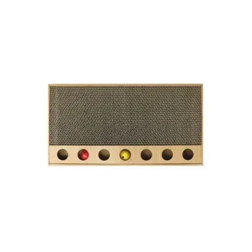 Cardboard cat scratcher with balls