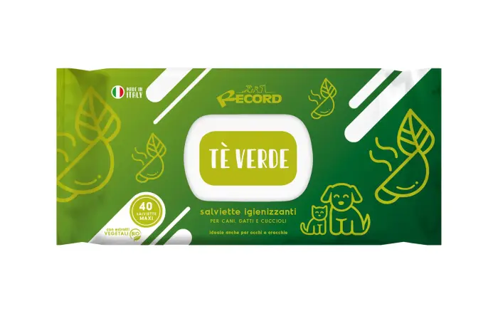 Tīrošas salvetes suņiem/kaķiem Maxi ar zaļās tējas aromātu 40 gb.