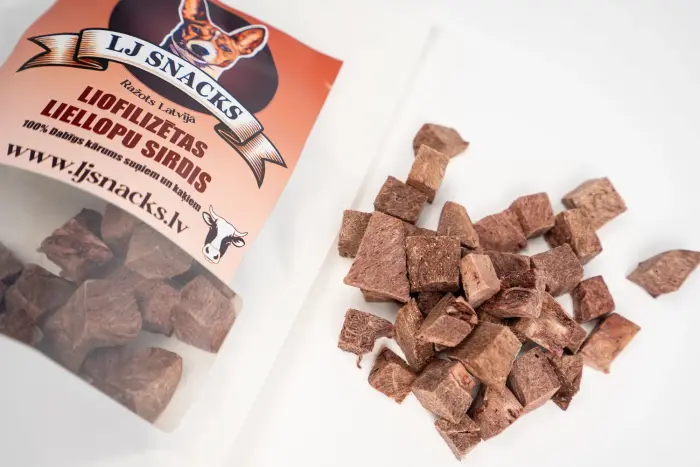 LJ Snacks Liofilizētas lielopu sirdis 100 gr