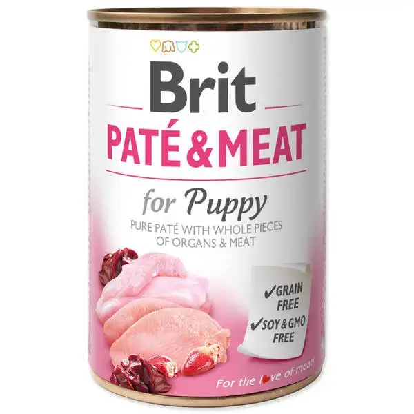 BRIT CARE wet Chicken & Turkey Pate & Meat for Puppy 400 g