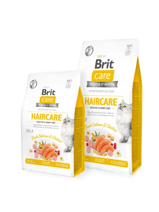 Brit Care Cat GF Haircare Healthy&Shiny Coat (Fresh Salmon&Chicken) 7 kg barība kaķiem