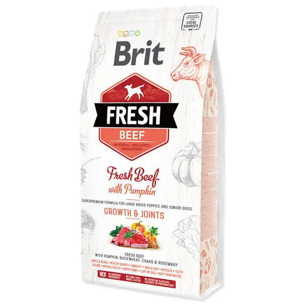 Brit Fresh Beef with Pumpkin Puppy Large 2,5 kg barība kucēniem