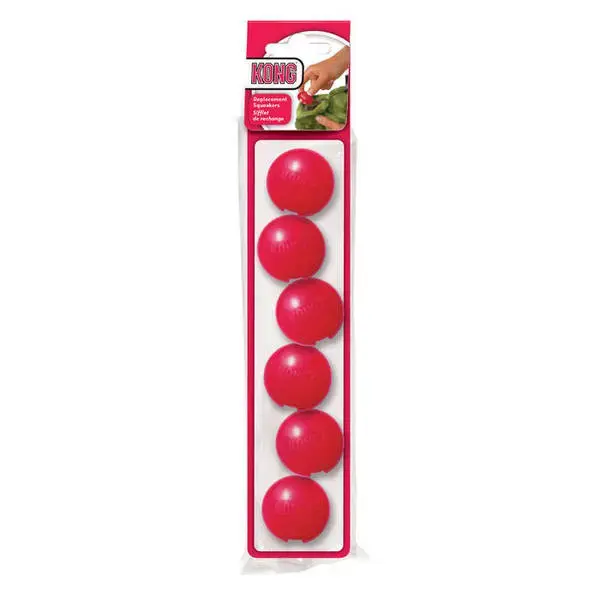 KONG Squeakers 6-pack Small - maināmi pīkstuli pīkstošam rotaļlietam suņiem