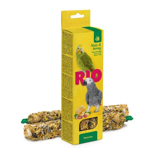 RIO Sticks for parrots with honey and nuts 2x90 g - papildbarība dekoratīvajiem putniem