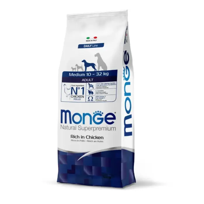 Monge Dog Medium Adult Rich in Chicken 12 kg