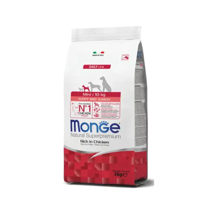 Monge Dog Mini Puppy and Junior Rich in Chicken 3 kg