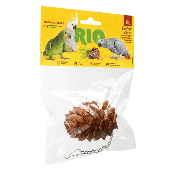 RIO Cedar cone - ciedru čiekurs gardums/rotaļlieta putniem