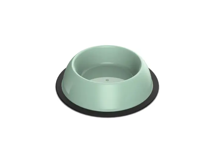 Pet bowl round 19 x 5 h, with anti-slide , lt. 0,40, different colors