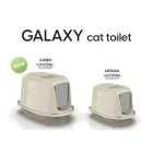 Slēgtā kaķu tualete ar filtru Galaxy Jumbo 57x39,5x38 cm, dažādas krāsas — Foto 5