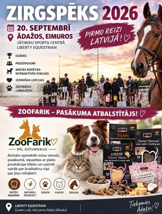 ZooFarik piedalīsies pasākumā “Zirgspēks 2026”! — 1
