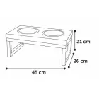 Flamingo TWIN FEEDER SET+STAND TOMMY 45x26x21CM 800ML — Foto 3