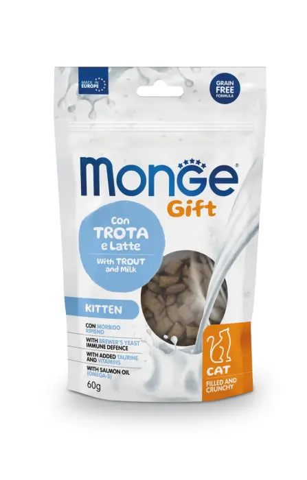 Monge Cat Gift Filled and Crunchy Kitten with Trout and Milk 60 g
