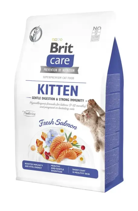 Brit Care Cat GF Kitten Gentle Digestion&Strong Immunity 2 kg - barība kaķiem