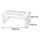 Flamingo TWIN FEEDER SET+STAND TOMMY 55,5x27,5x22,5CM 1600ML — Foto 3