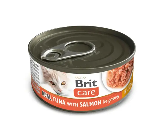 Brit Care Cat Real Tuna with Salmon in Gravy 80 g