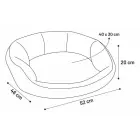 Flamingo DOG BASKET CHIPZ BEIGE S 52x46x20CM — Foto 2