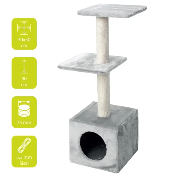 Scratching tree PALAZZO 30x30x90cm Grey