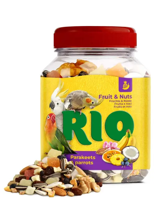 RIO Fruit & Nuts Mix 160 g - papildbarība maziem papagaiļiem