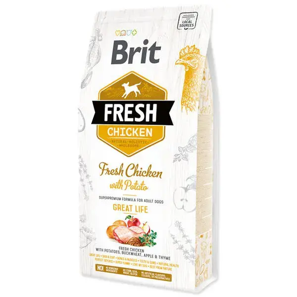 Brit Fresh Chicken with Potato Adult 2,5 kg barība suņiem