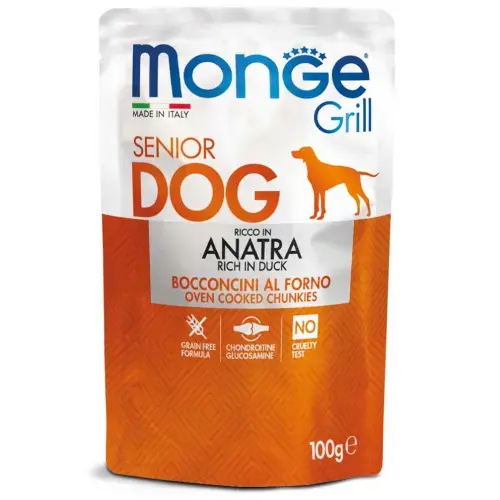 Monge Dog Grill Pouch Senior Chunkies