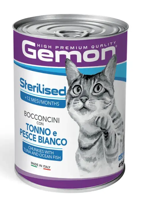 Gemon Cat Sterilised Chunkies with Tuna and Ocean Fish 415 g