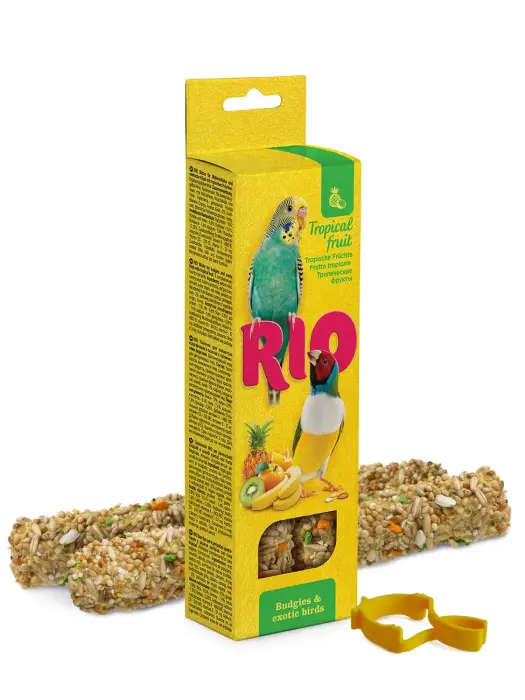 RIO Sticks for budgies and exotic birds with tropical fruit 2x40 g - nūjiņas ar tropu augļiem