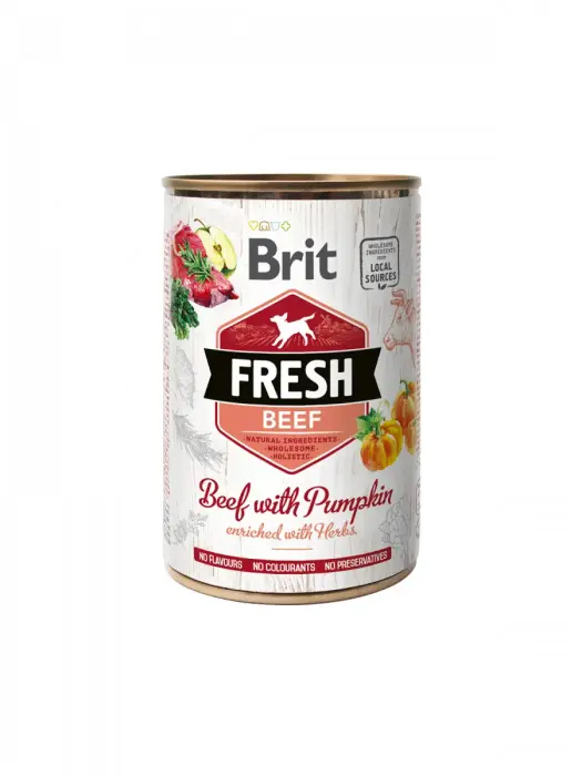 Brit Fresh Beef&Pumpkin 400 g - konservi suņiem