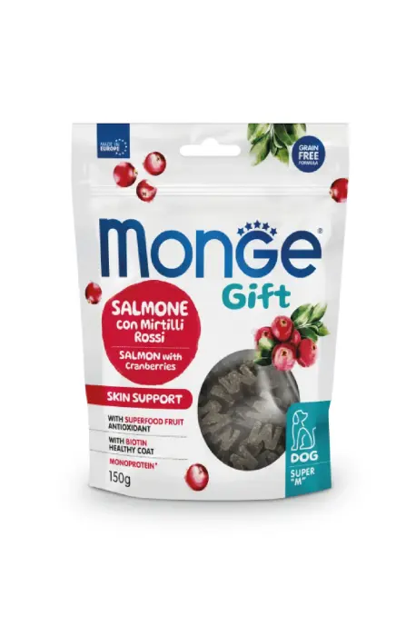 Monge Dog Gift Super M Skin Support Salmon with Cranberries 150 g