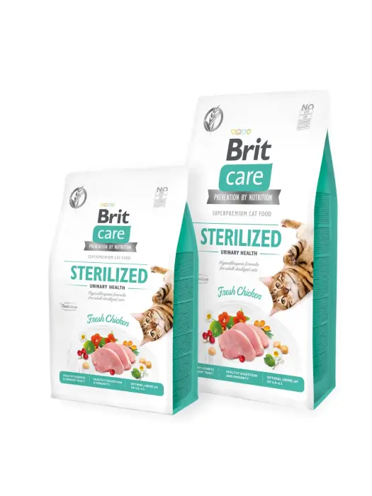 Brit Care Cat GF Sterilized Urinary Health (Fresh Chicken) 0,4 kg barība kaķiem